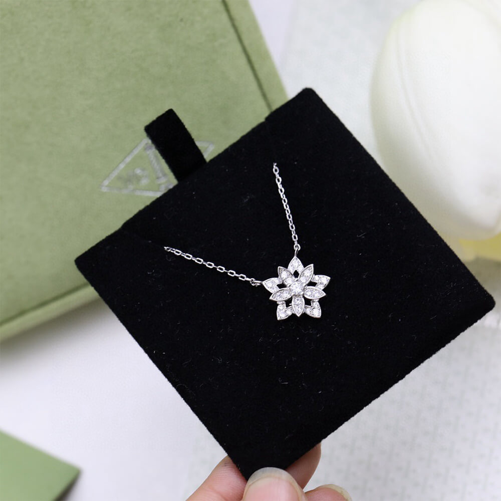 V*n Cl**f & Arpels Lotus openwork pendant mini model