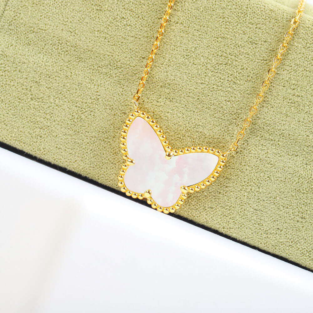 V*n Cl**f & Arpels Lucky Alhambra butterfly pendant