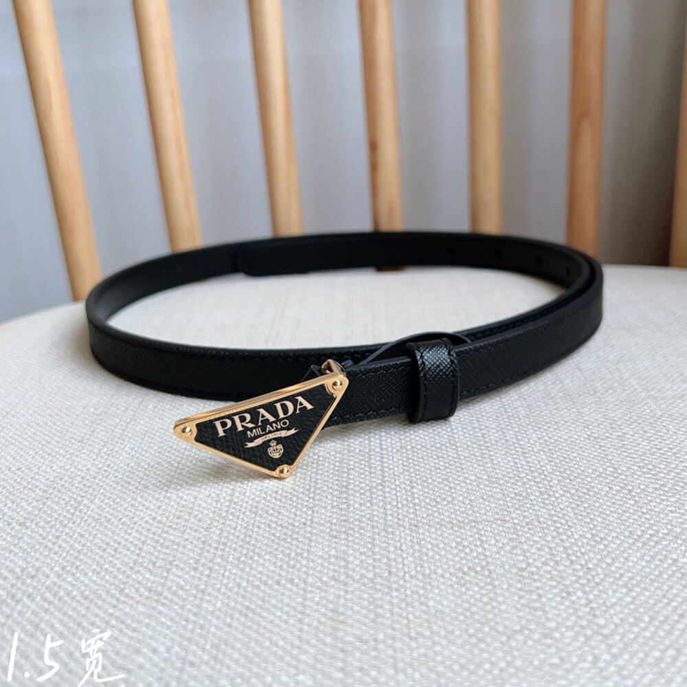 Pra*a Saffiano leather belt