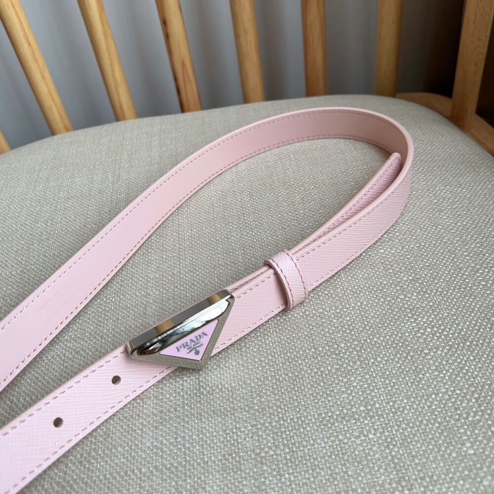 Pra*a Saffiano leather belt