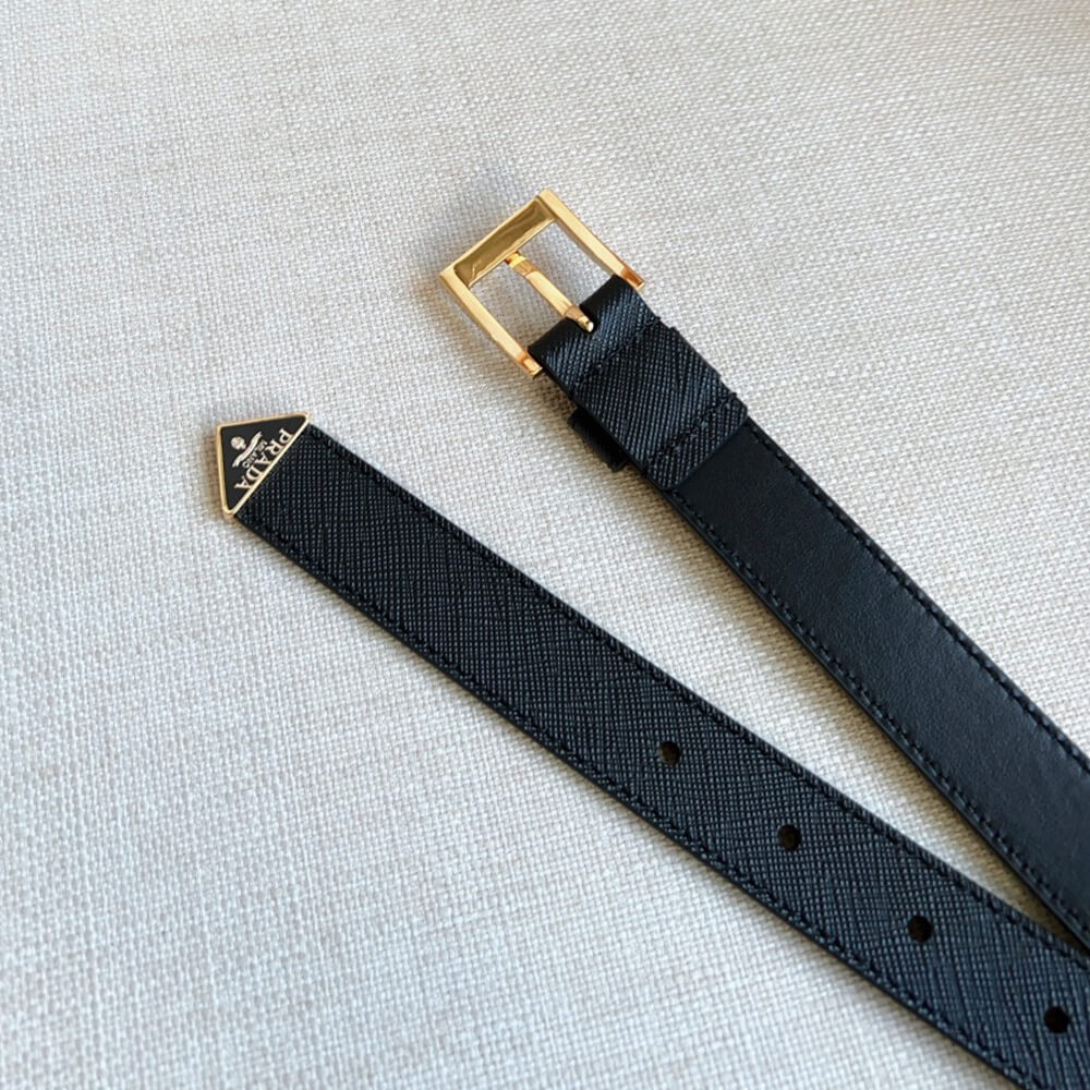 Pra*a Saffiano leather belt