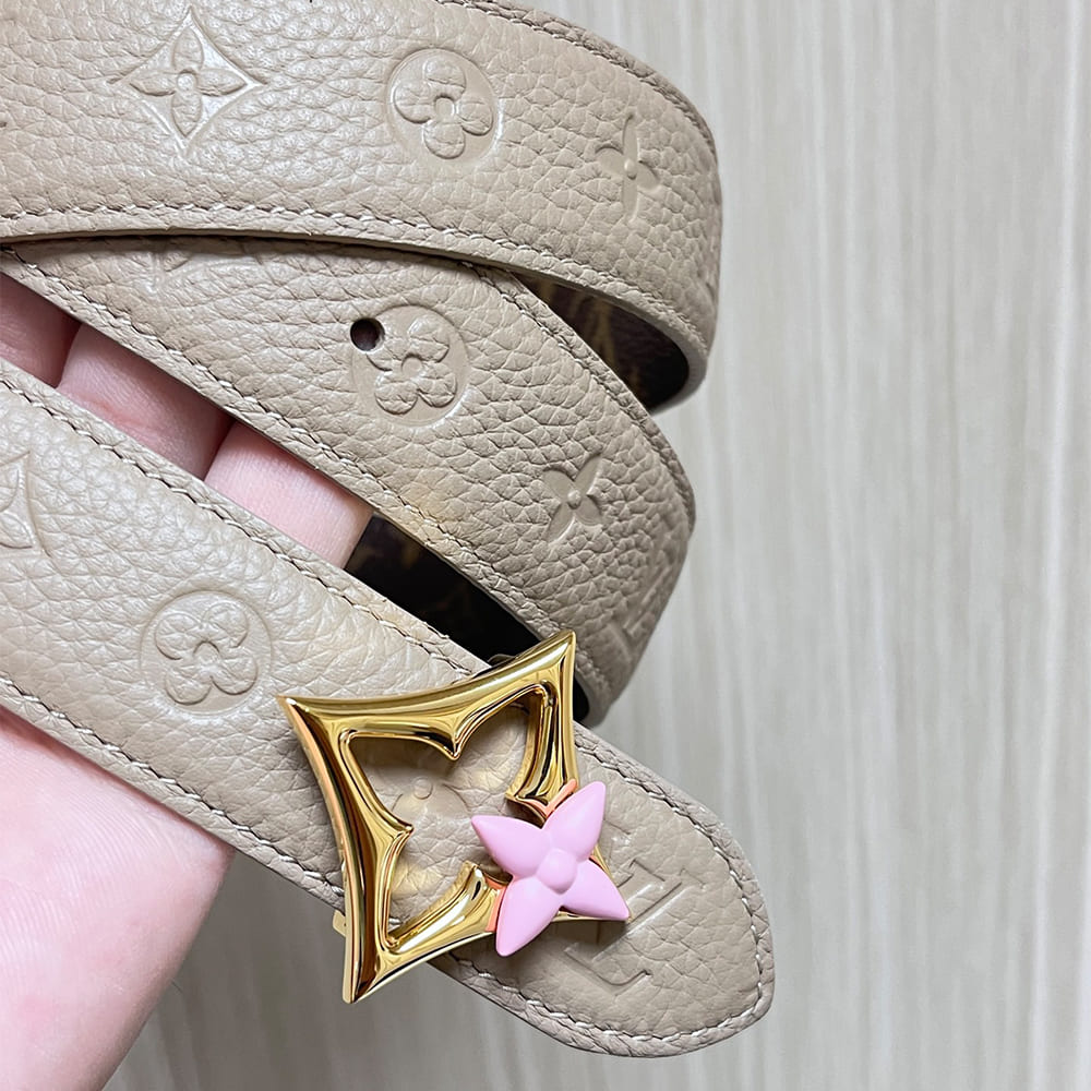 LV Flowergram Enamel 30mm reversible belt