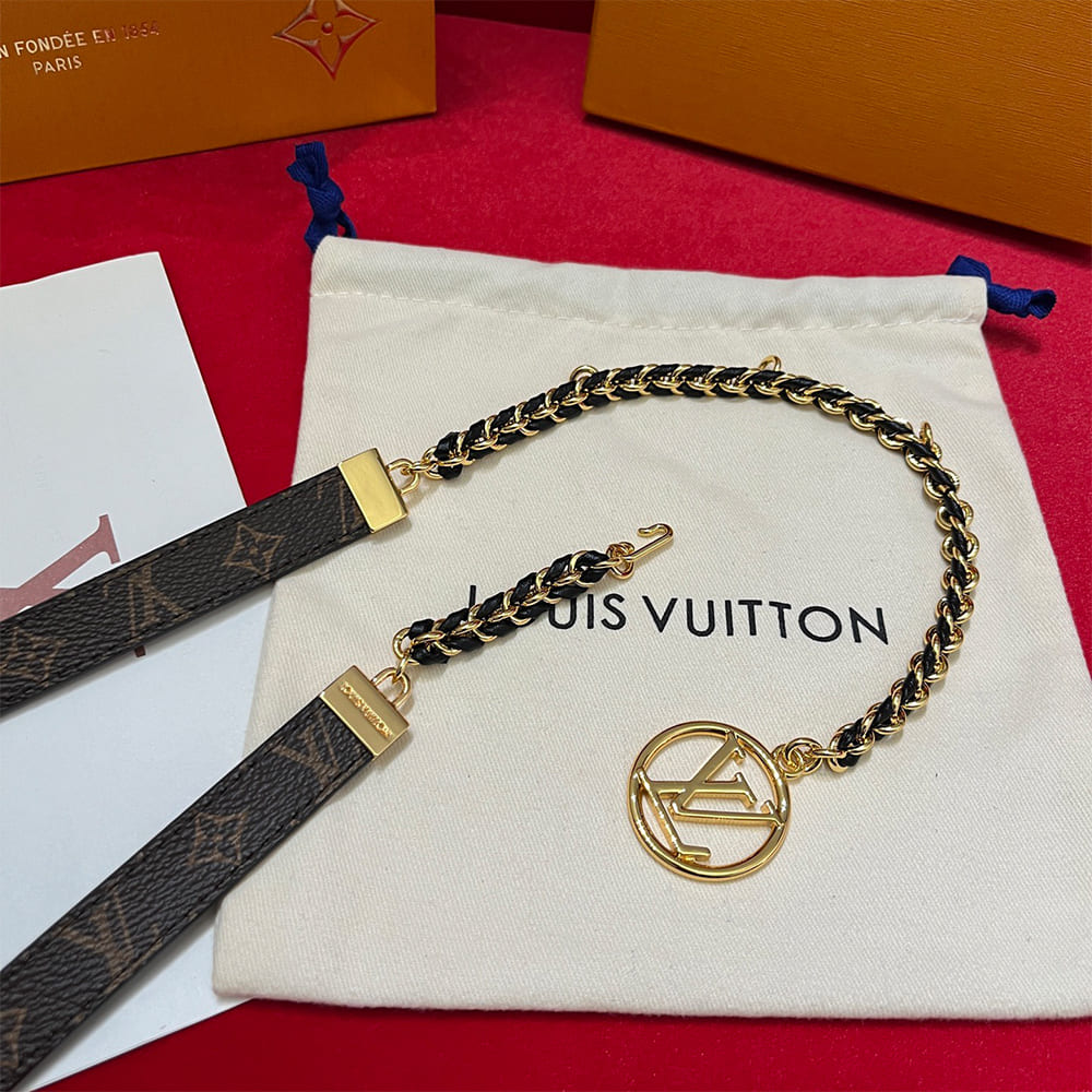 LV Braided Chain 20mm Leather Belt