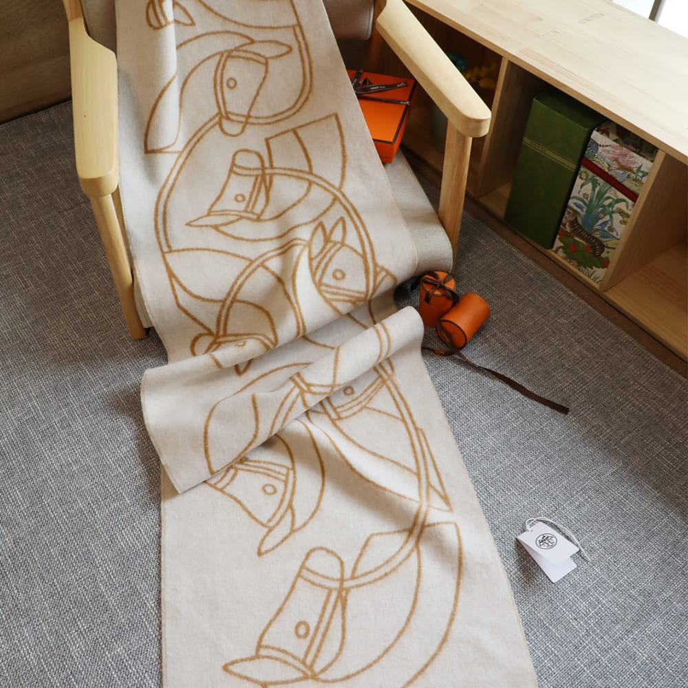 H**me5 Casaque Entrelacs Equestres scarf