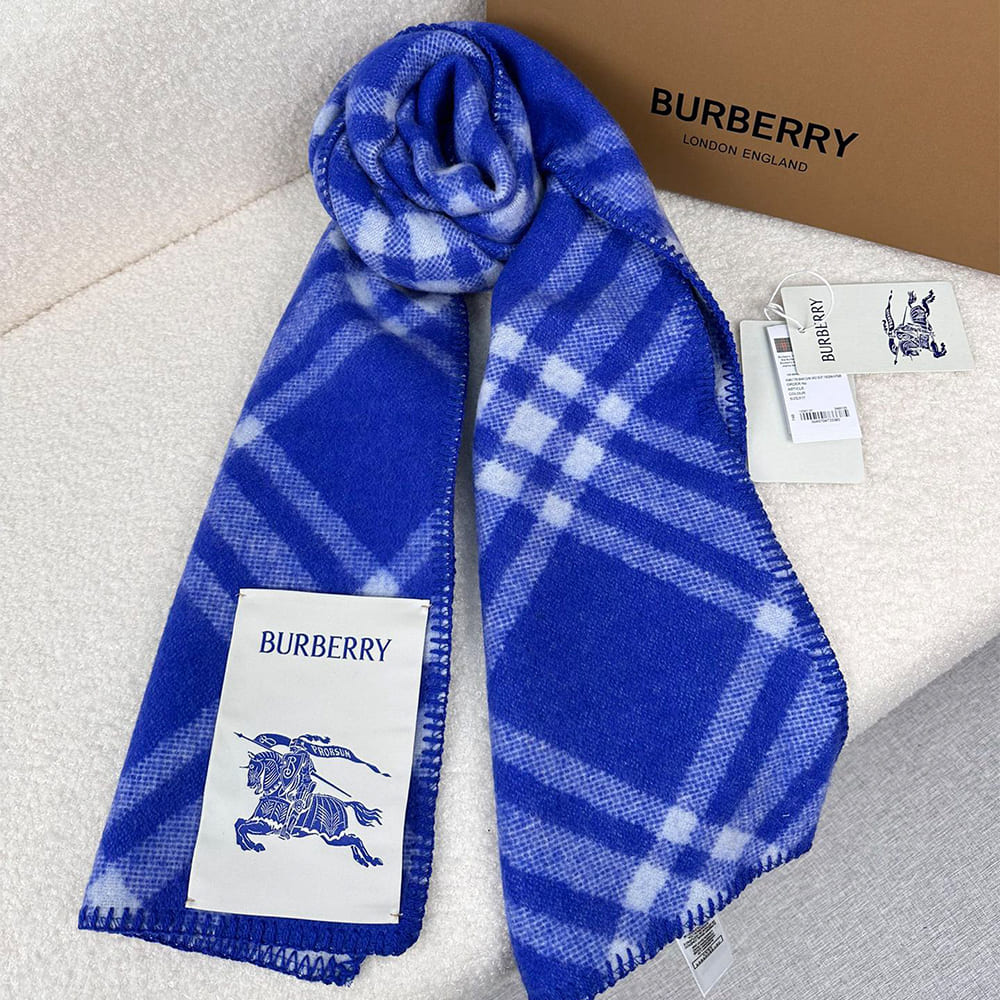 Bv*b*rry Check Cashmere Scarf