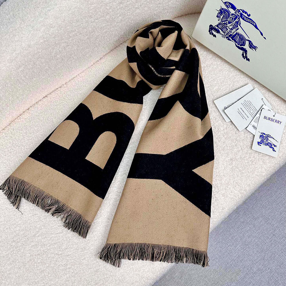 Bv*b*rry Check Cashmere Scarf