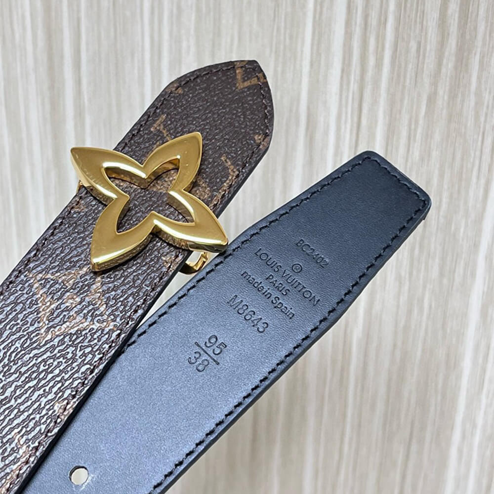 LV Slim Flower 35mm Reversible Belt