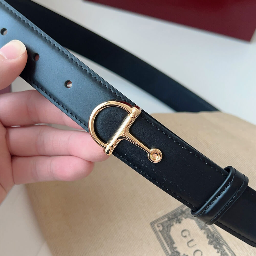 Gvc*1 Thin belt with half-Horsebit buckle