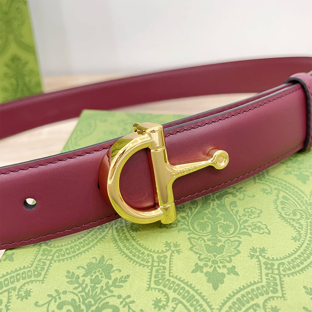 Gvc*1 Thin belt with half-Horsebit buckle