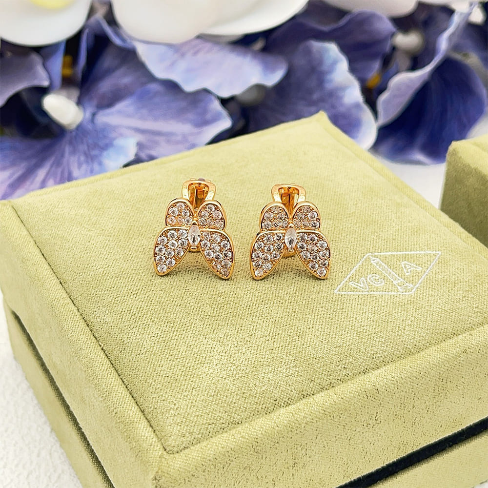 VCA Two Butterfly Earrings