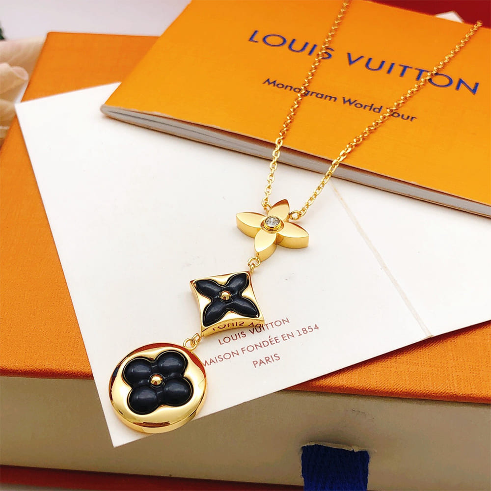 LV Color Blossom Lariat Necklace