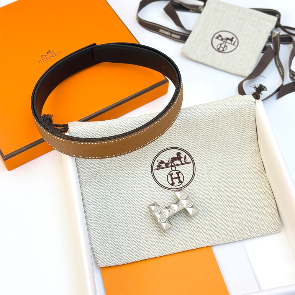 H**me5 H Infini belt buckle & Reversible leather strap 24 mm