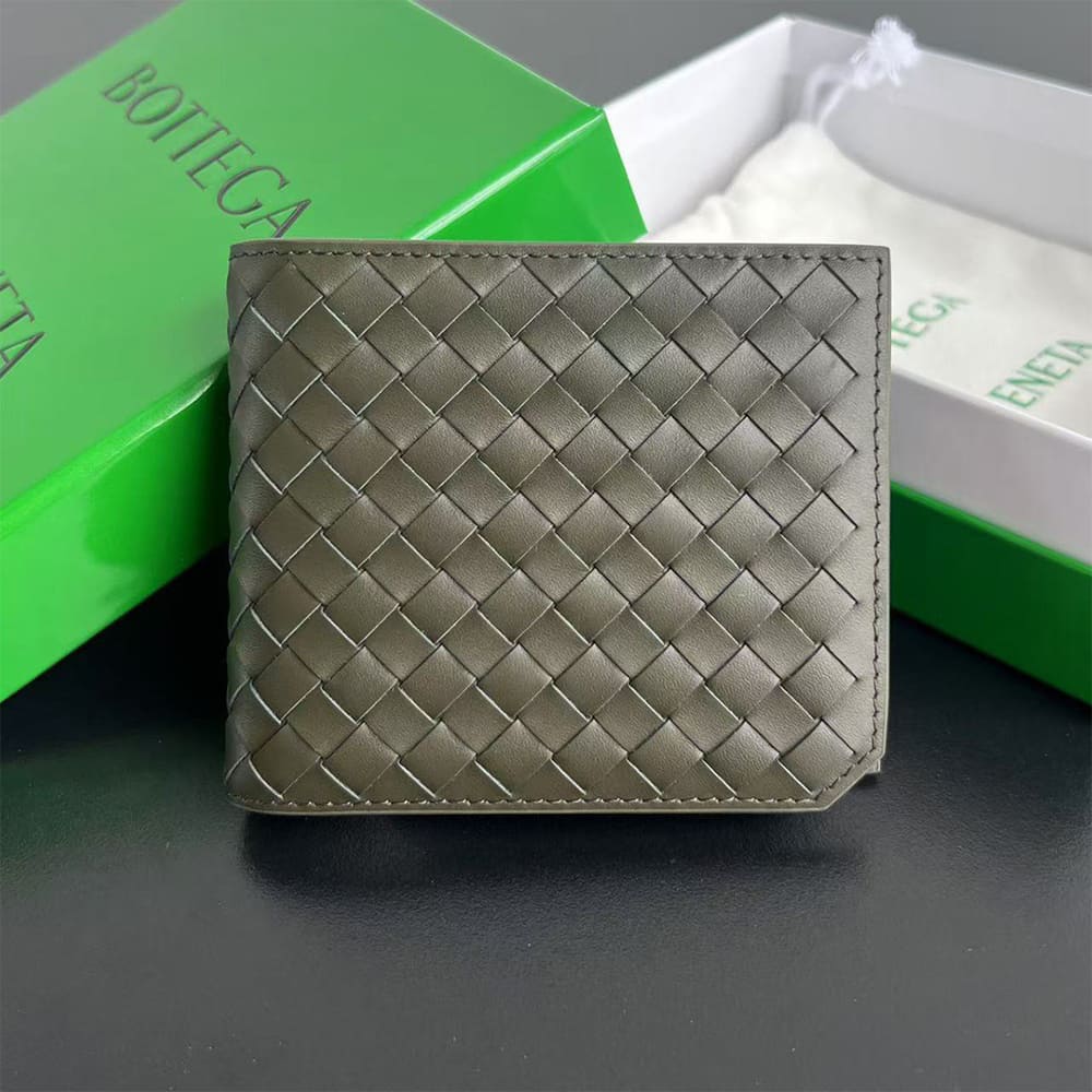 Intrecciato Piccolo Bi-Fold Wallet With Coin Purse(HIGH-END GRADE)