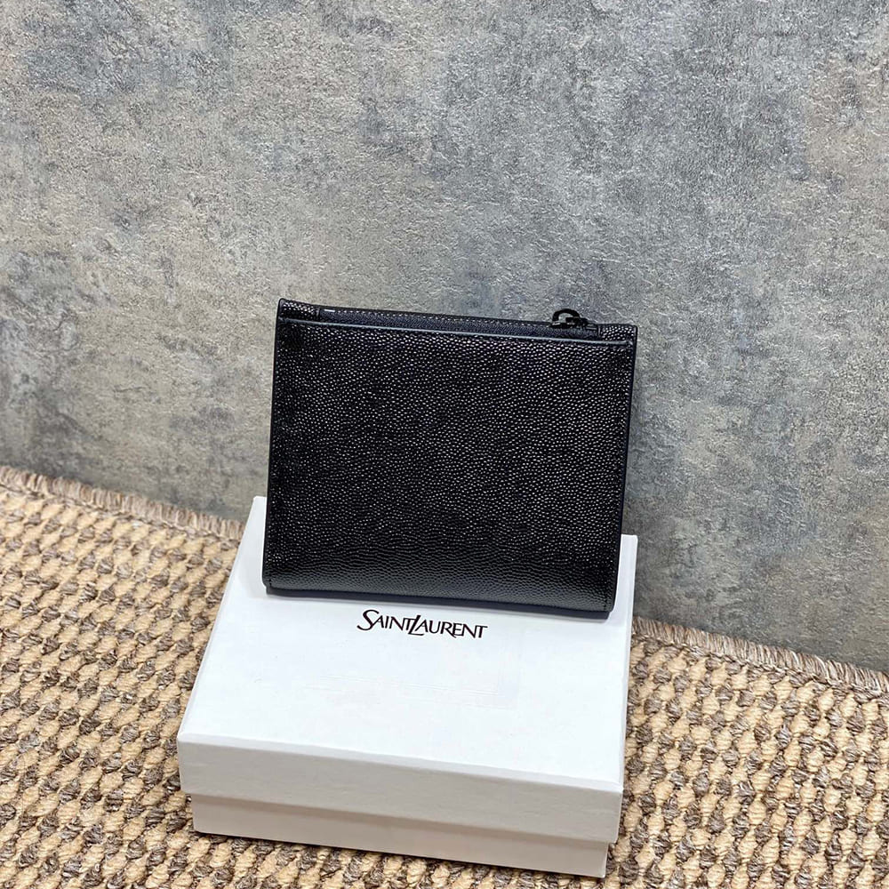 UPTOWN Compact wallet in grain de poudre leather(HIGH-END GRADE)