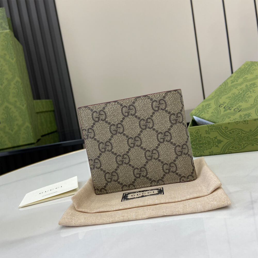 Brown interior GG bi-fold wallet(HIGH-END GRADE)