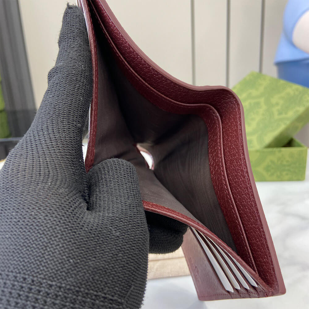 Brown interior GG bi-fold wallet(HIGH-END GRADE)