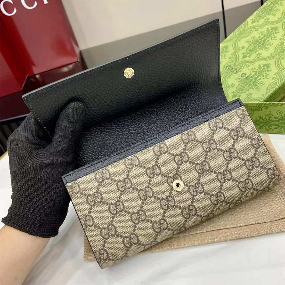 Bi-color GG Marmont continental wallet(HIGH-END GRADE)