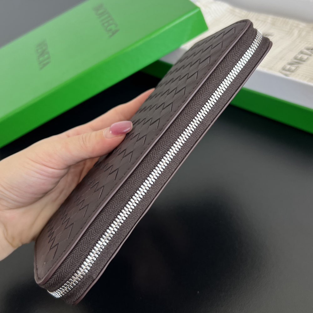 B0tt*ga Ven*ta Intrecciato Piccolo Zip Around Wallet(HIGH-END GRADE)