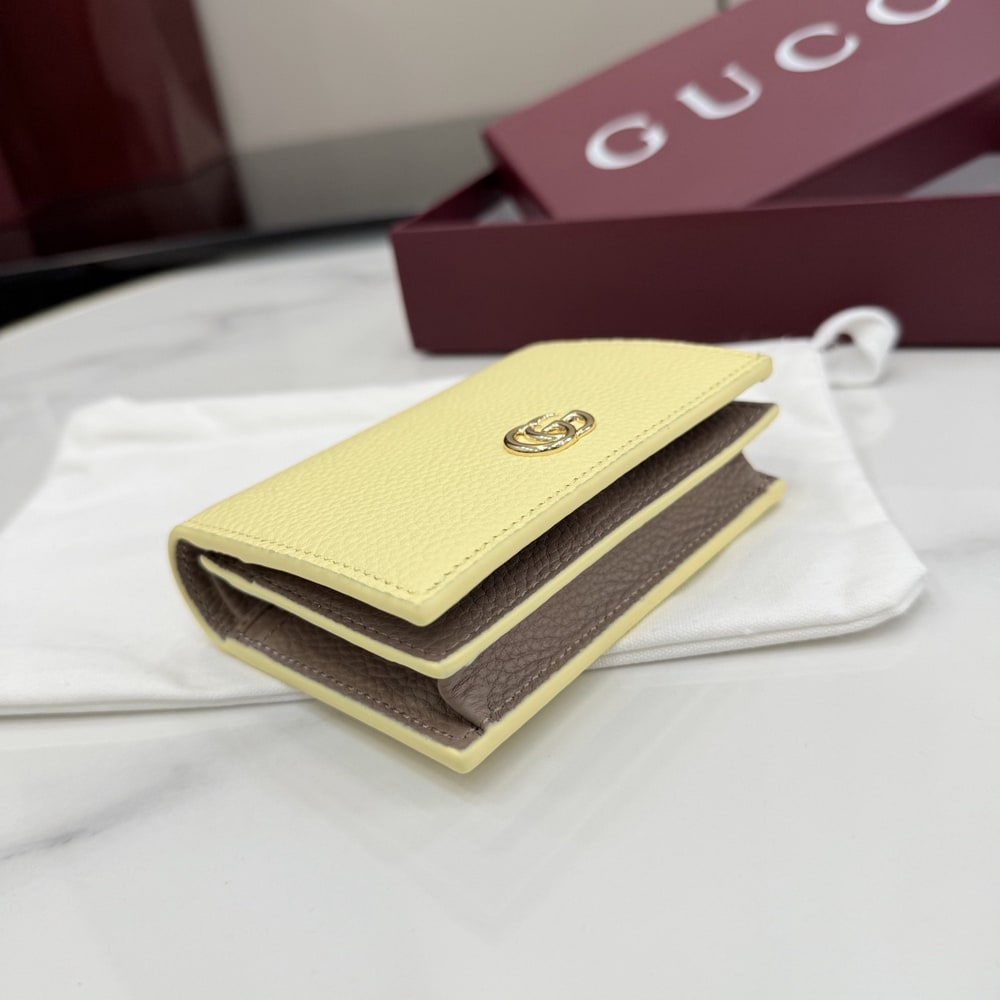 Gvc*1 Brown interior GG Marmont small wallet(HIGH-END GRADE)