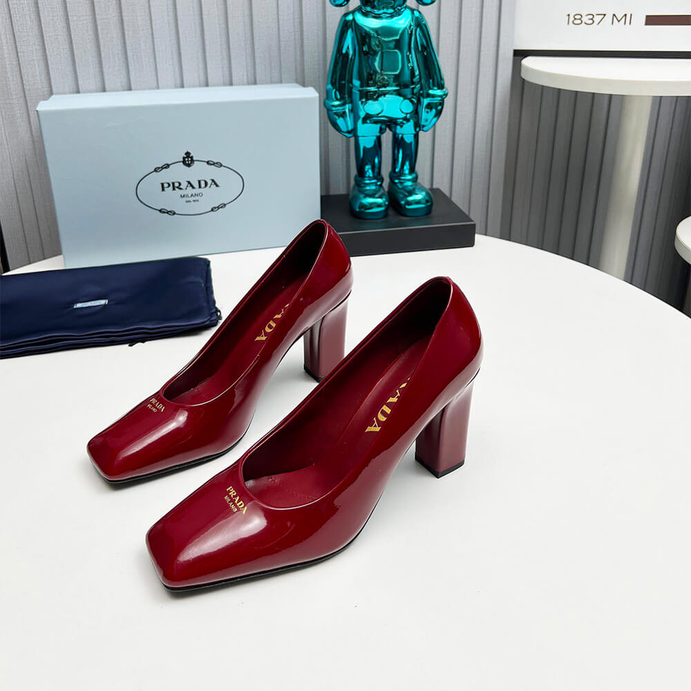 Pra*a Patent Leather Pumps 85mm