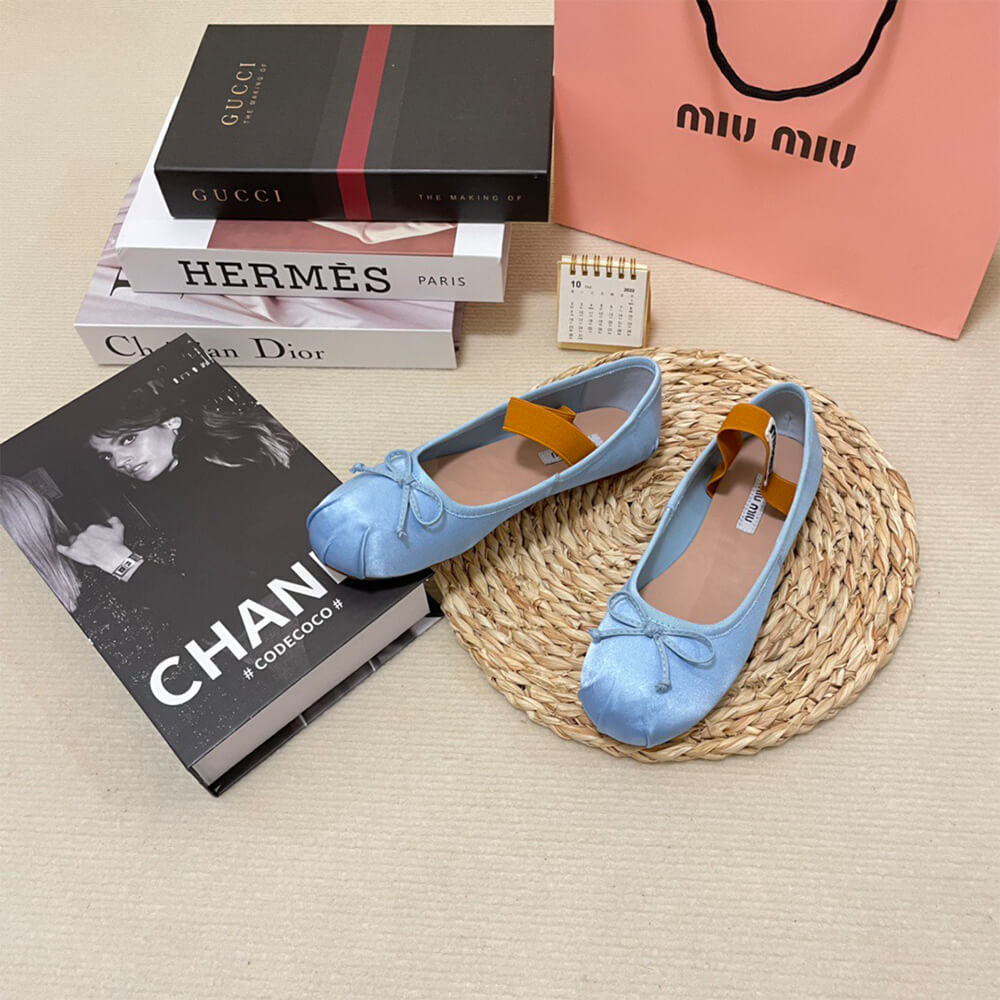 M1um1u Satin ballerinas
