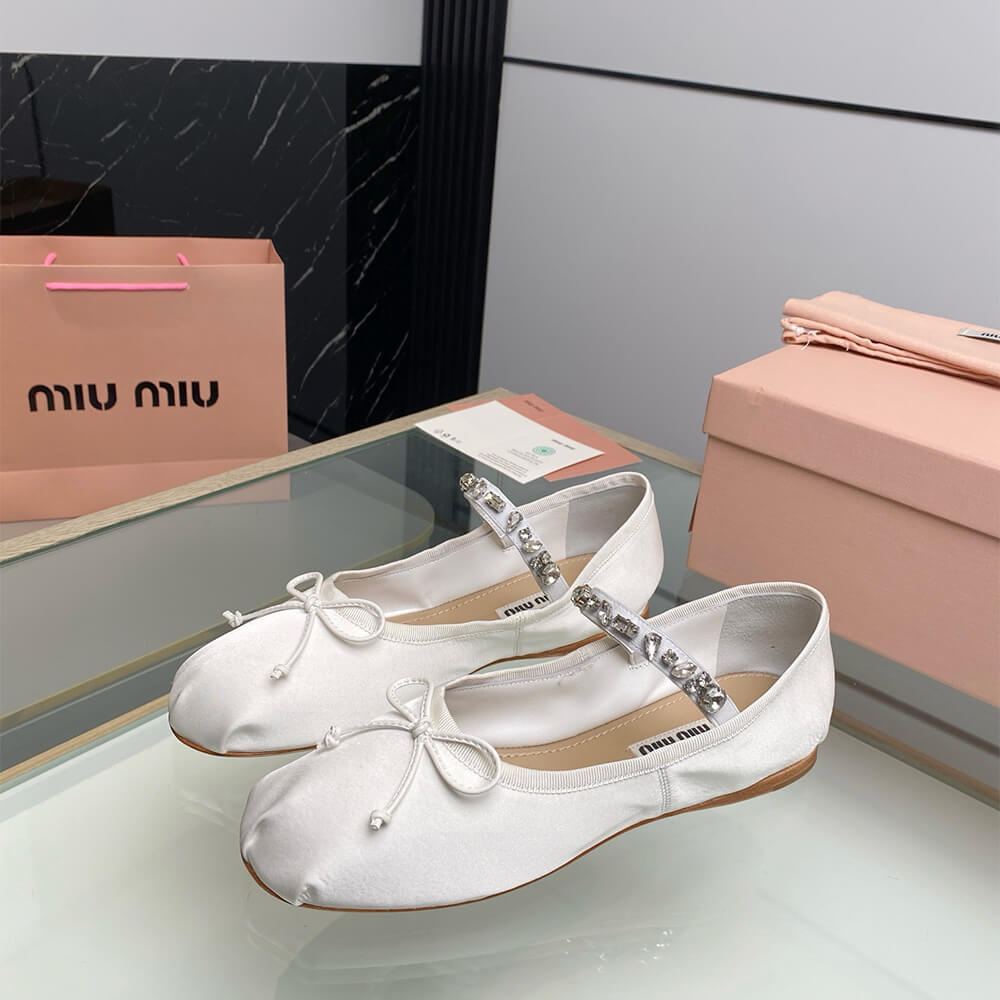 M1um1u Satin ballerinas