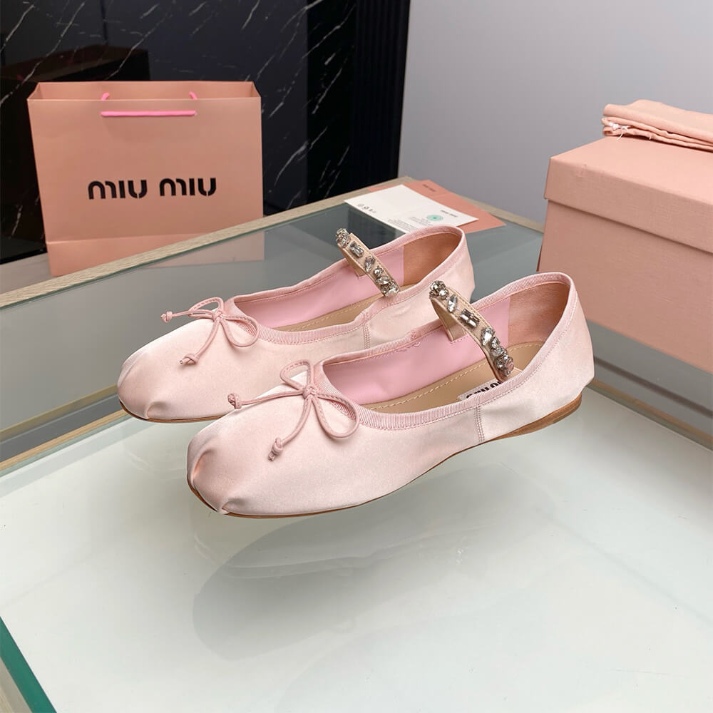 M1um1u Satin ballerinas