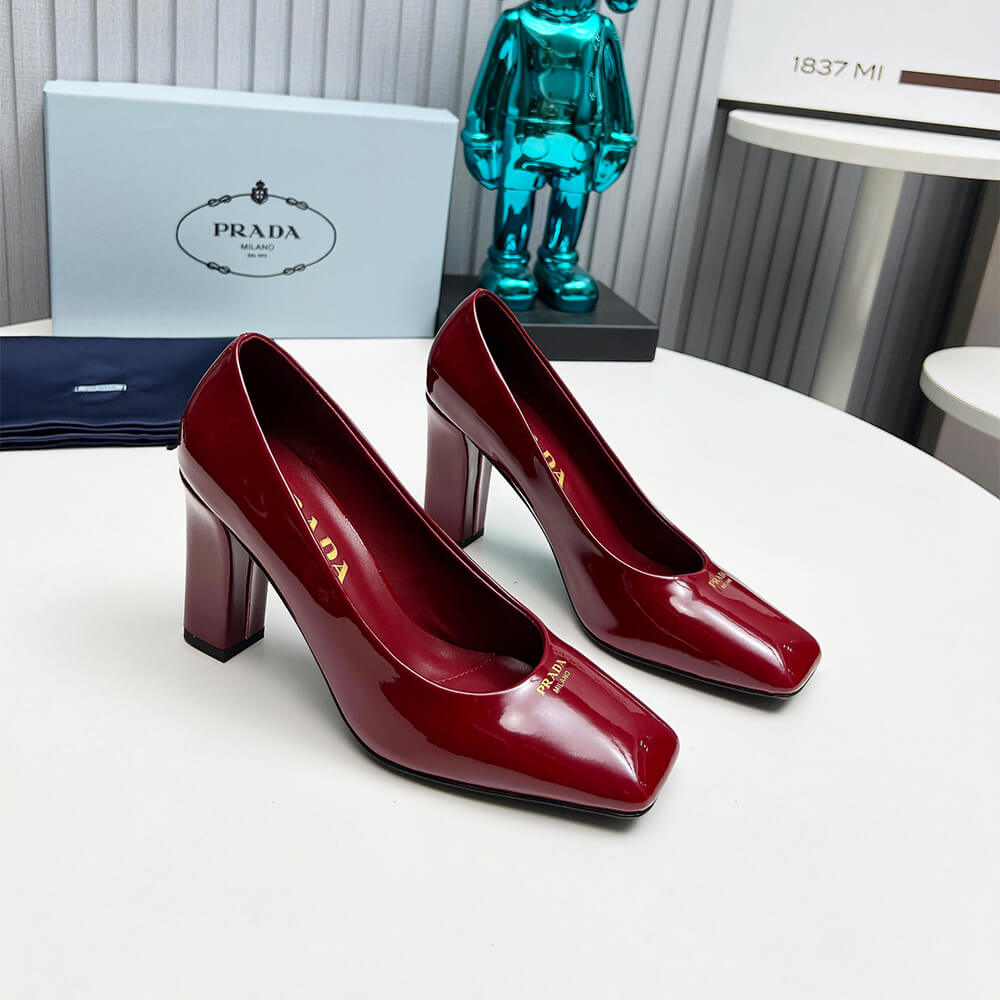 Pra*a Patent Leather Pumps 85mm