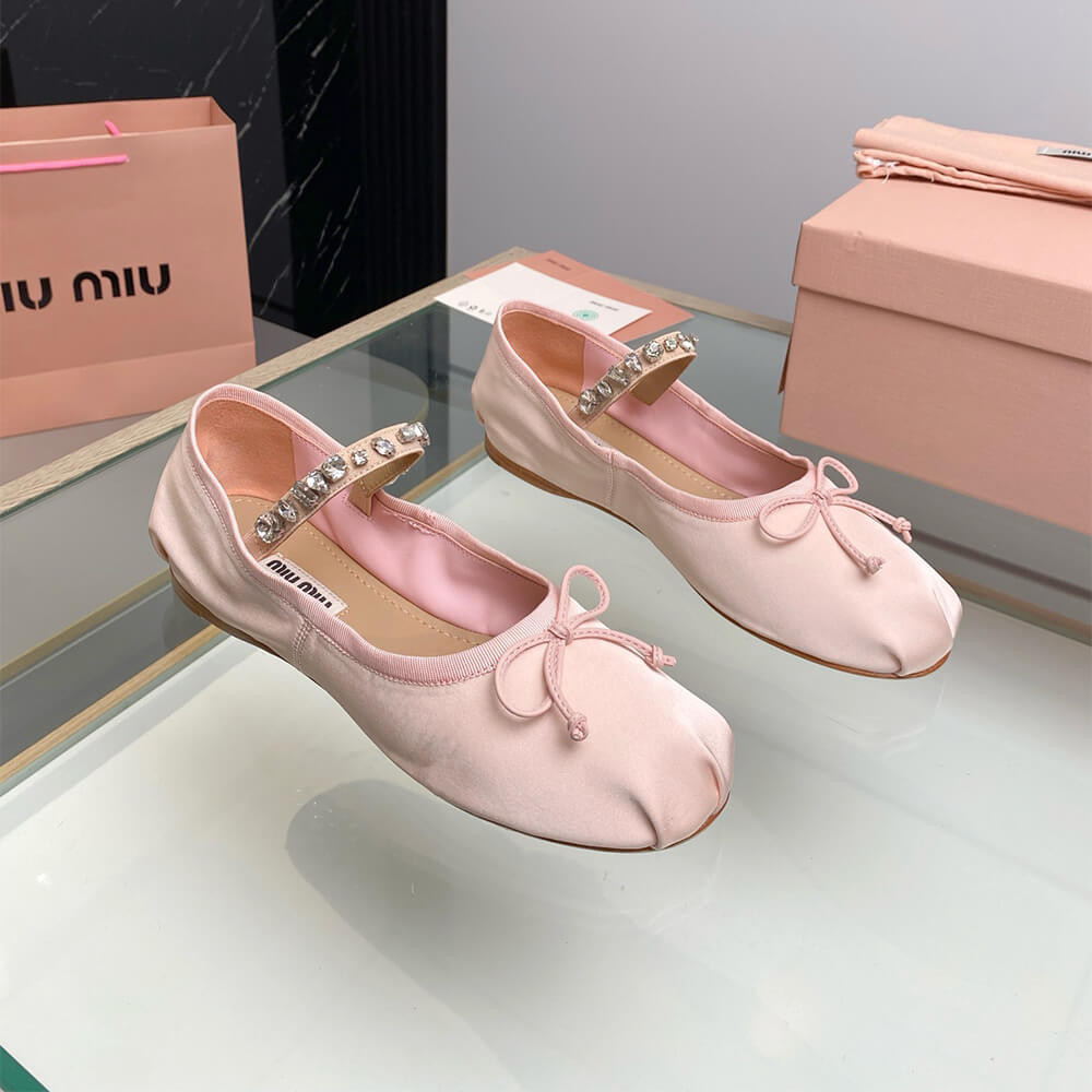 M1um1u Satin ballerinas