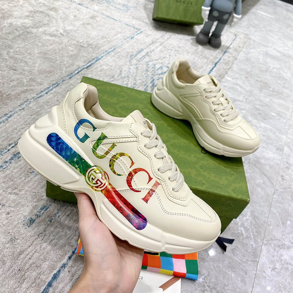 Rhyton sneaker with Gvc*1 print
