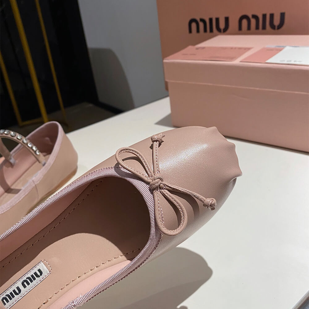M1um1u Leather ballerinas