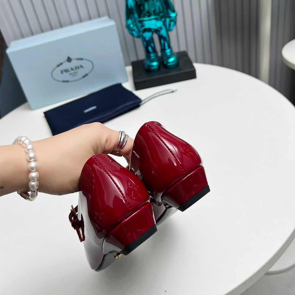 Pra*a Patent Leather Mary Jane Ballerinas