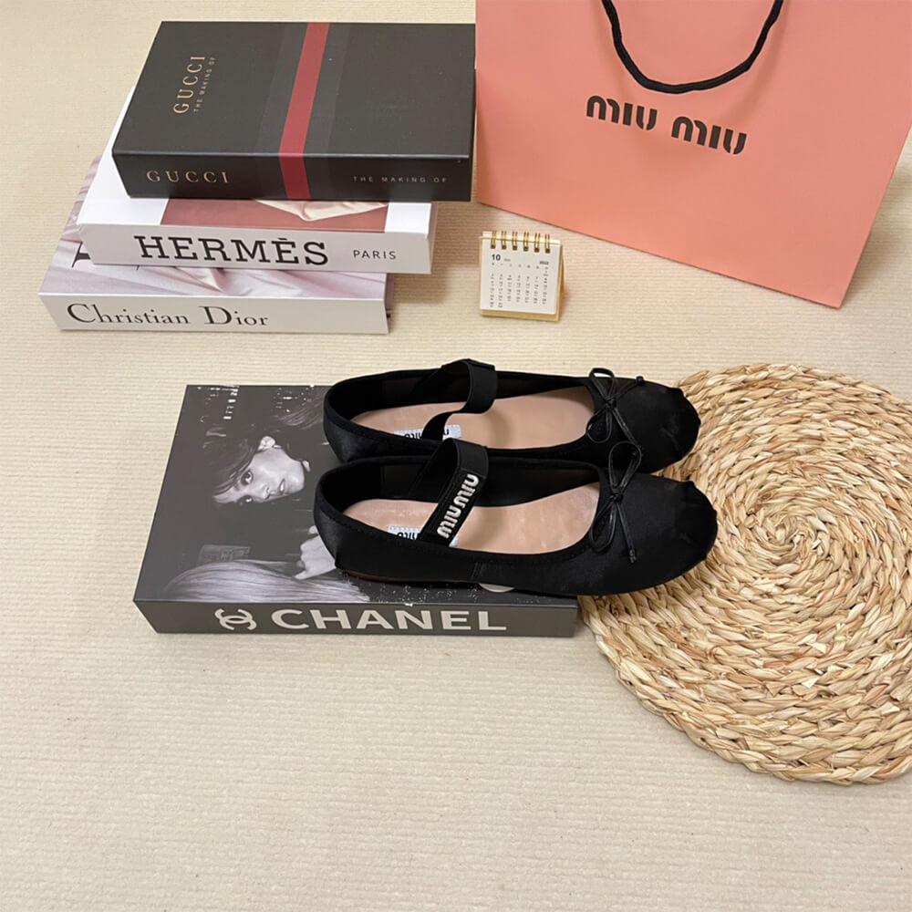 M1um1u Satin ballerinas