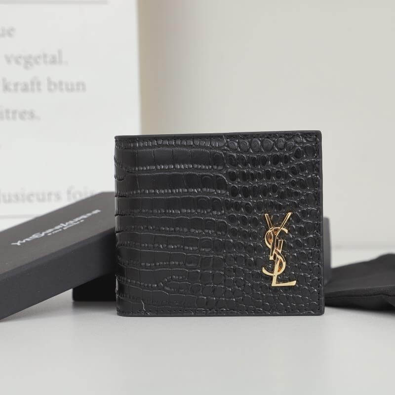 Y51 tiny cassandre wallet in crocodile embossed matte leather