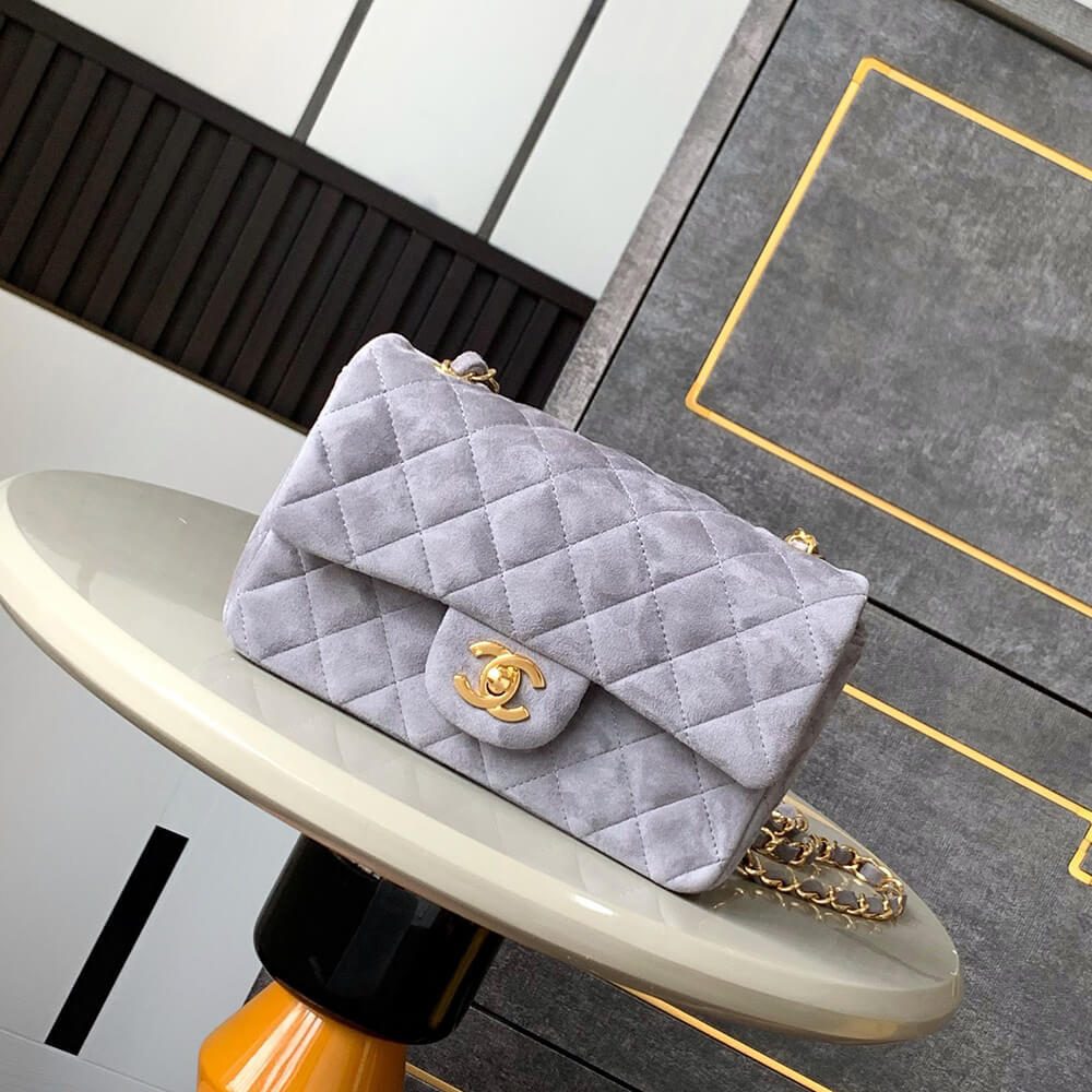 Ch**el SUEDE MINI FLAP BAG(HIGH-END GRADE)