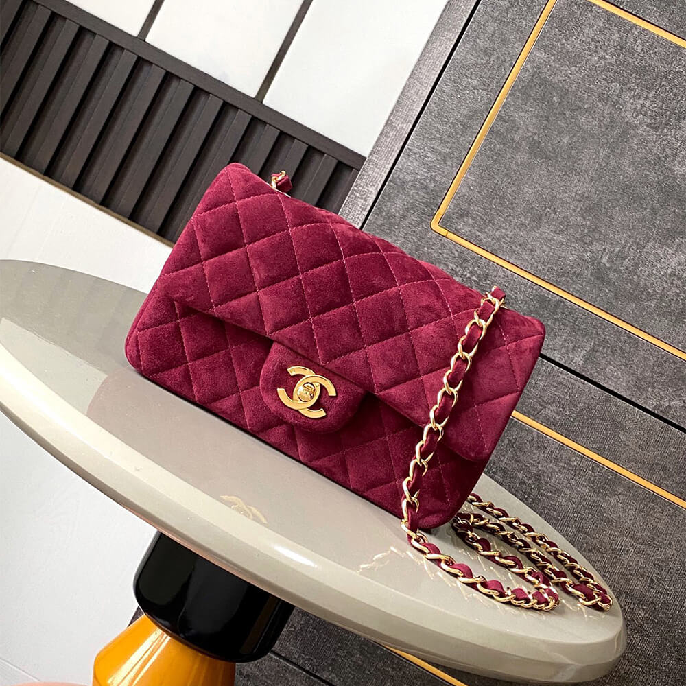 Ch**el SUEDE MINI FLAP BAG(HIGH-END GRADE)