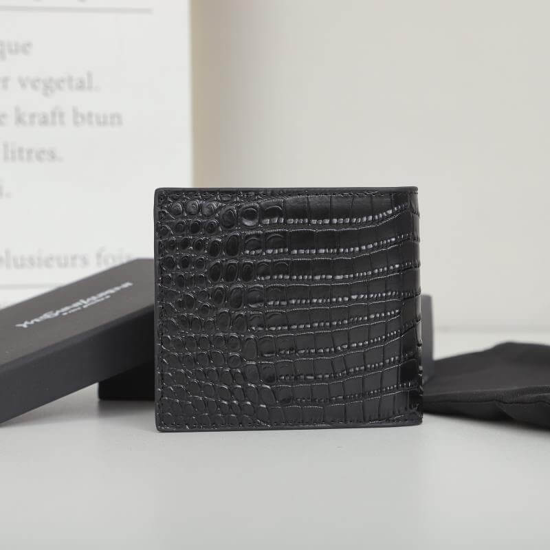 Y51 tiny cassandre wallet in crocodile embossed matte leather