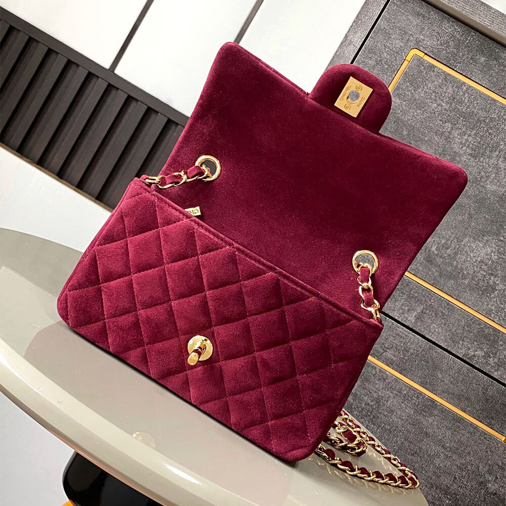 Ch**el SUEDE MINI FLAP BAG(HIGH-END GRADE)