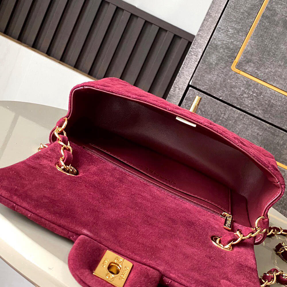 Ch**el SUEDE MINI FLAP BAG(HIGH-END GRADE)