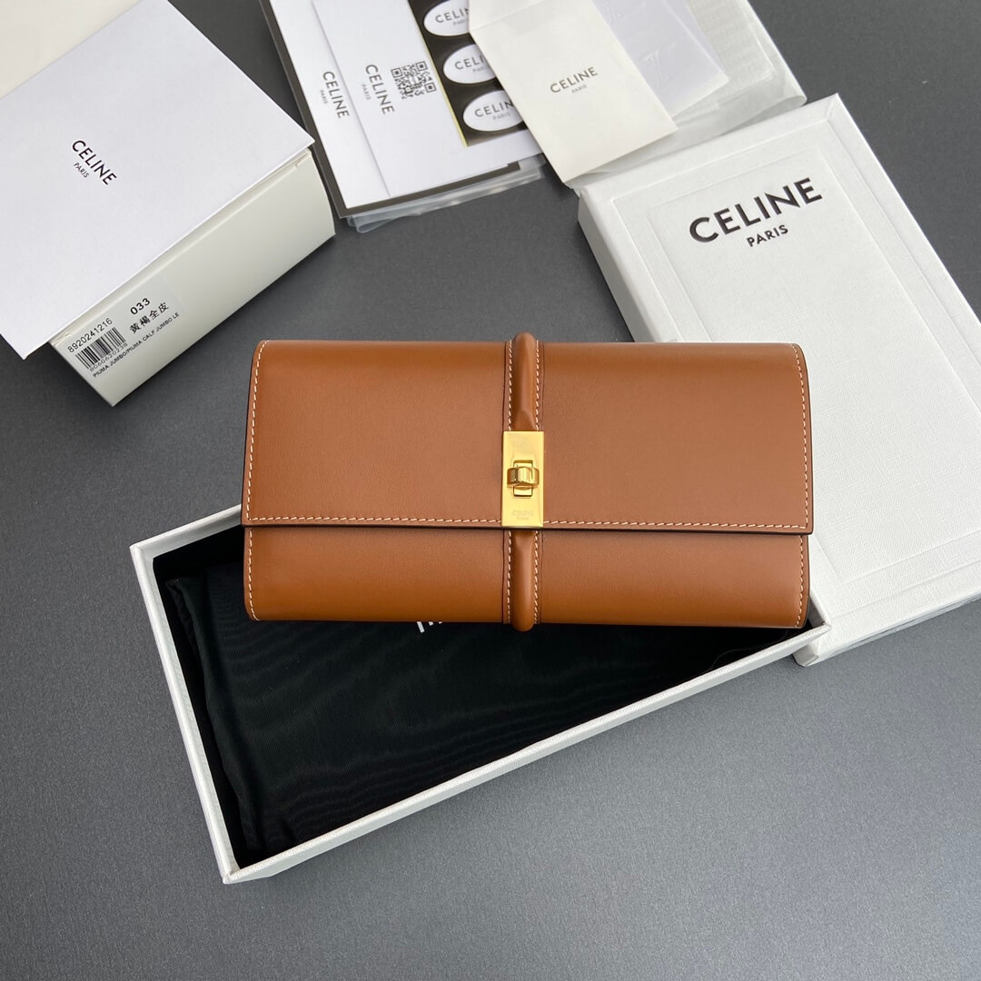 Ce1i*e 16 Large Wallet in Shiny Calf Leather
