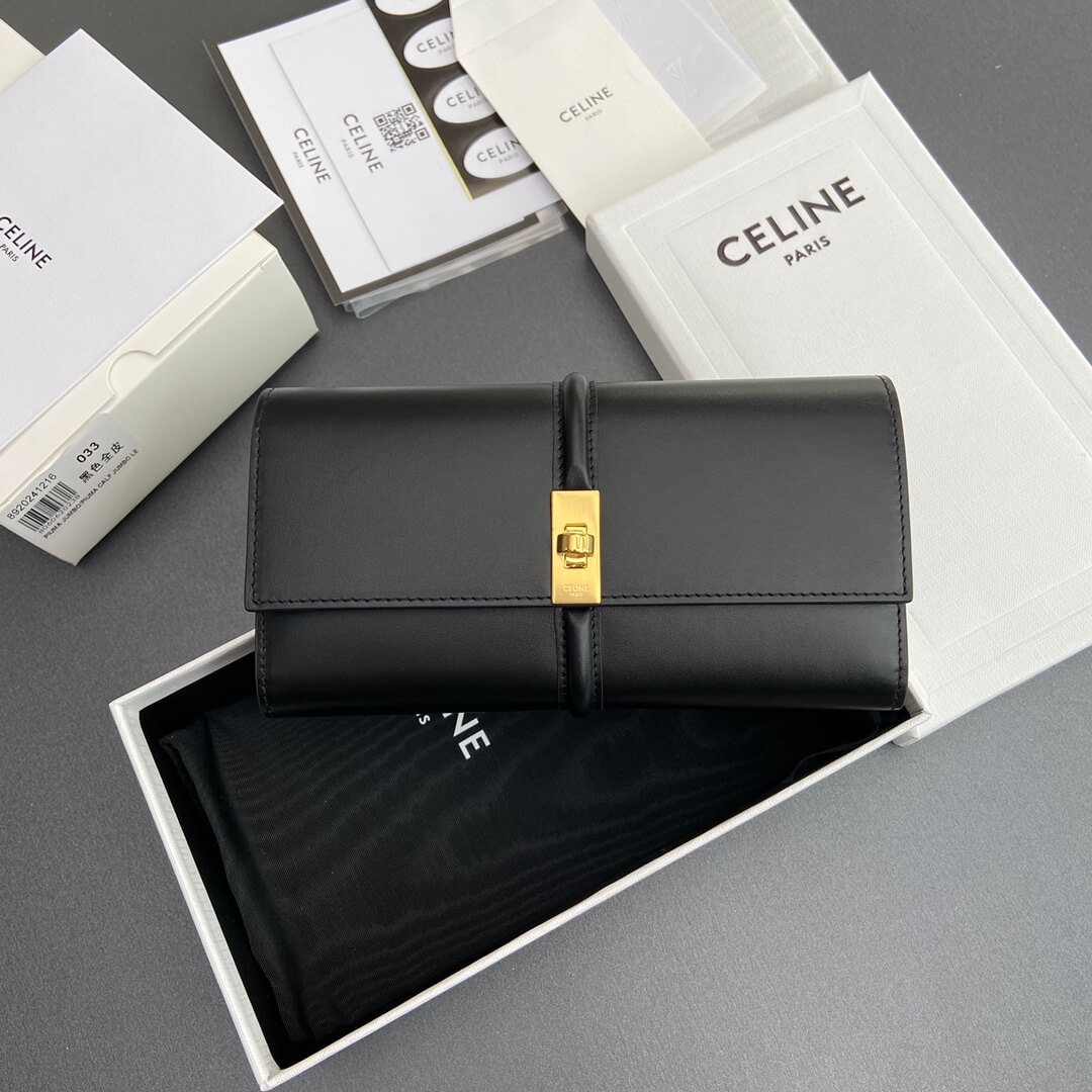 Ce1i*e 16 Large Wallet in Shiny Calf Leather