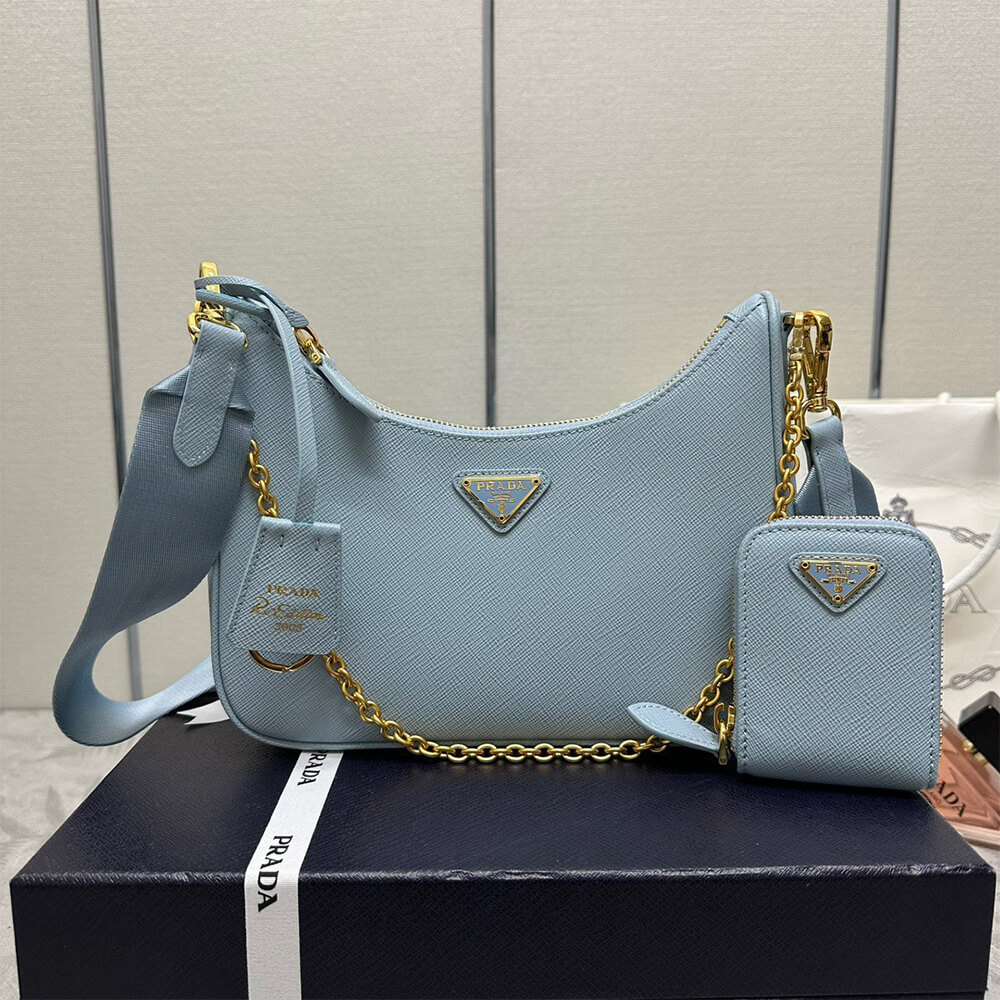 Pra*a Re-Edition 2005 Saffiano leather bag(HIGH-END GRADE)