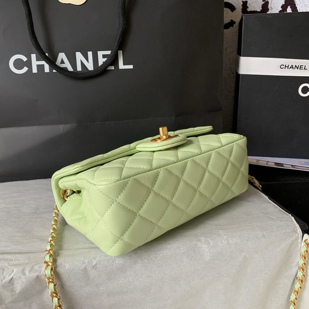 Ch**el Pearl Crush Mini Rectangular Flap(HIGH-END GRADE)