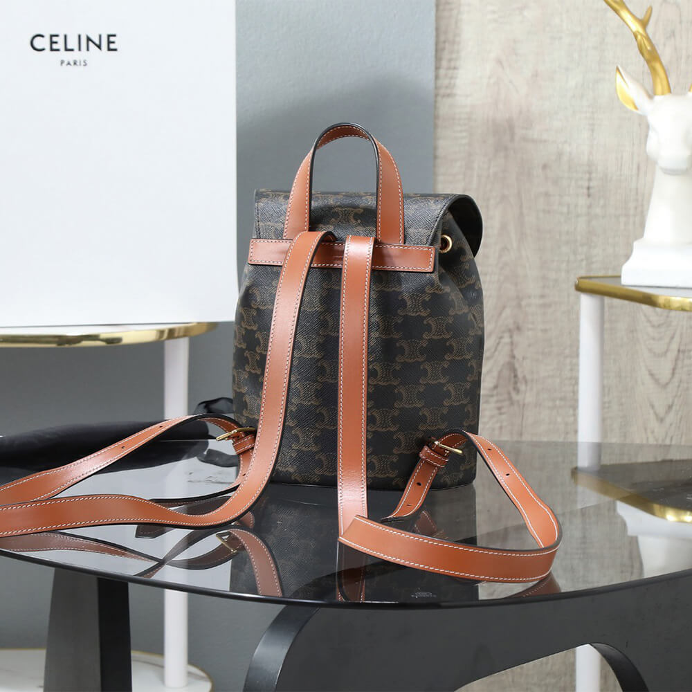 BACKPACK Ce1i*e BONNIE IN Triomphe Canvas and calfskin