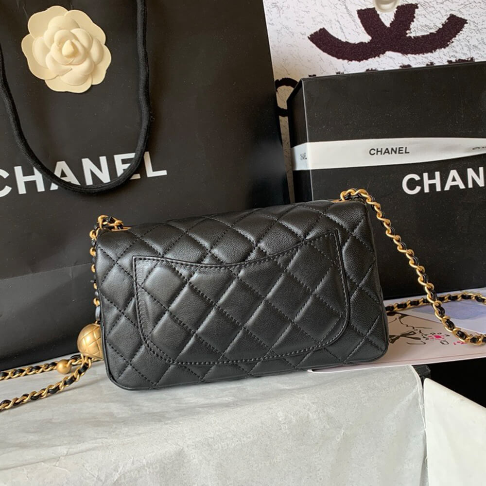 Ch**el Pearl Crush Mini Rectangular Flap(HIGH-END GRADE)