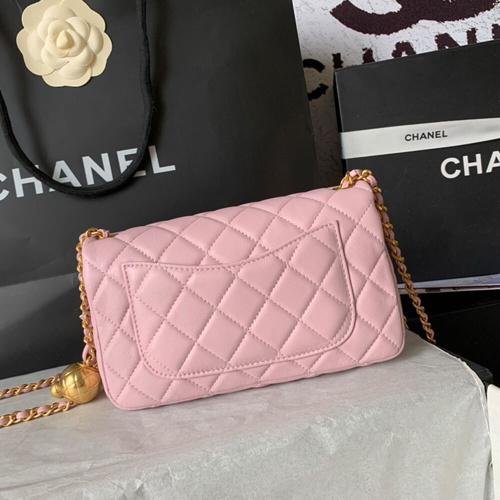 Ch**el Pearl Crush Mini Rectangular Flap(HIGH-END GRADE)