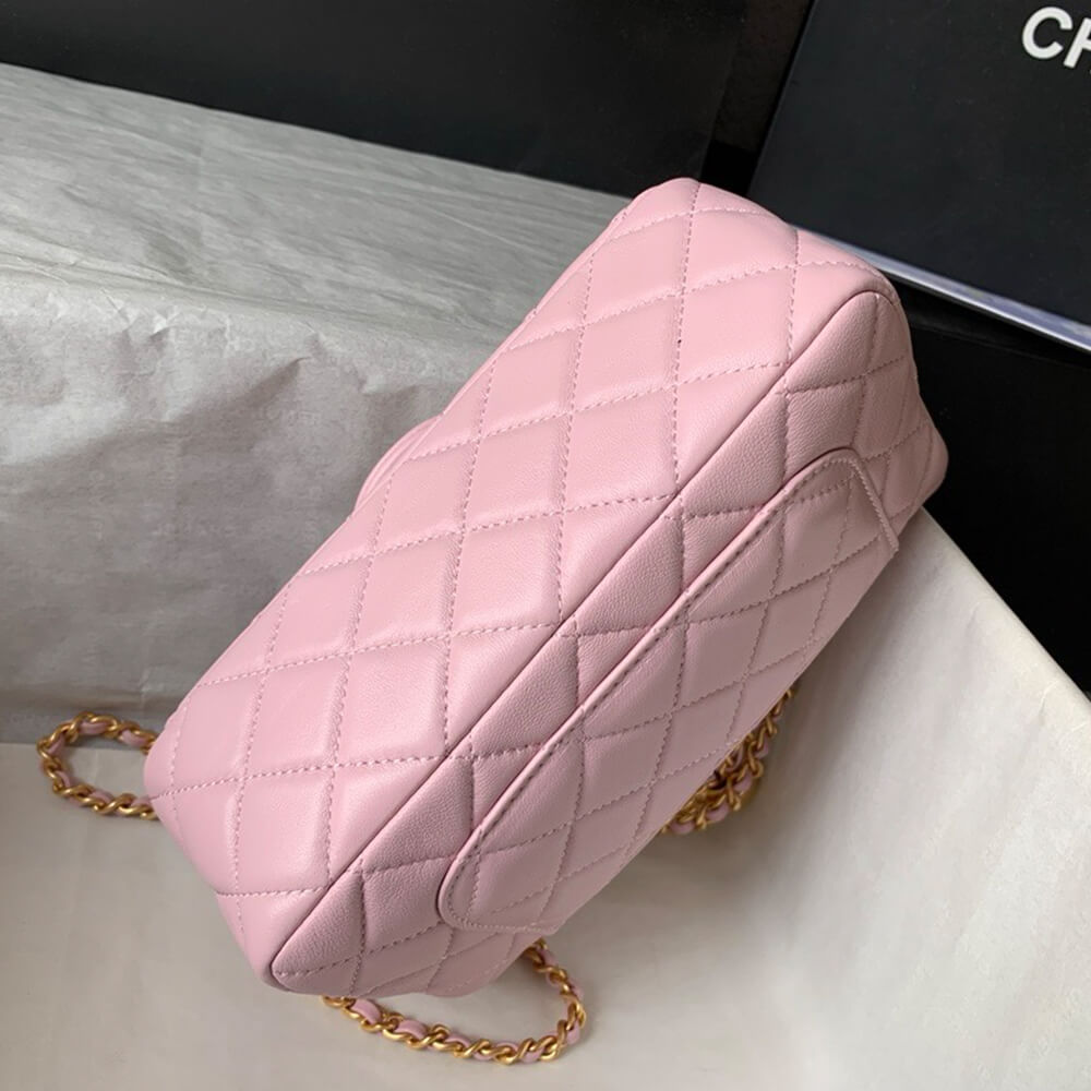 Ch**el Pearl Crush Mini Rectangular Flap(HIGH-END GRADE)