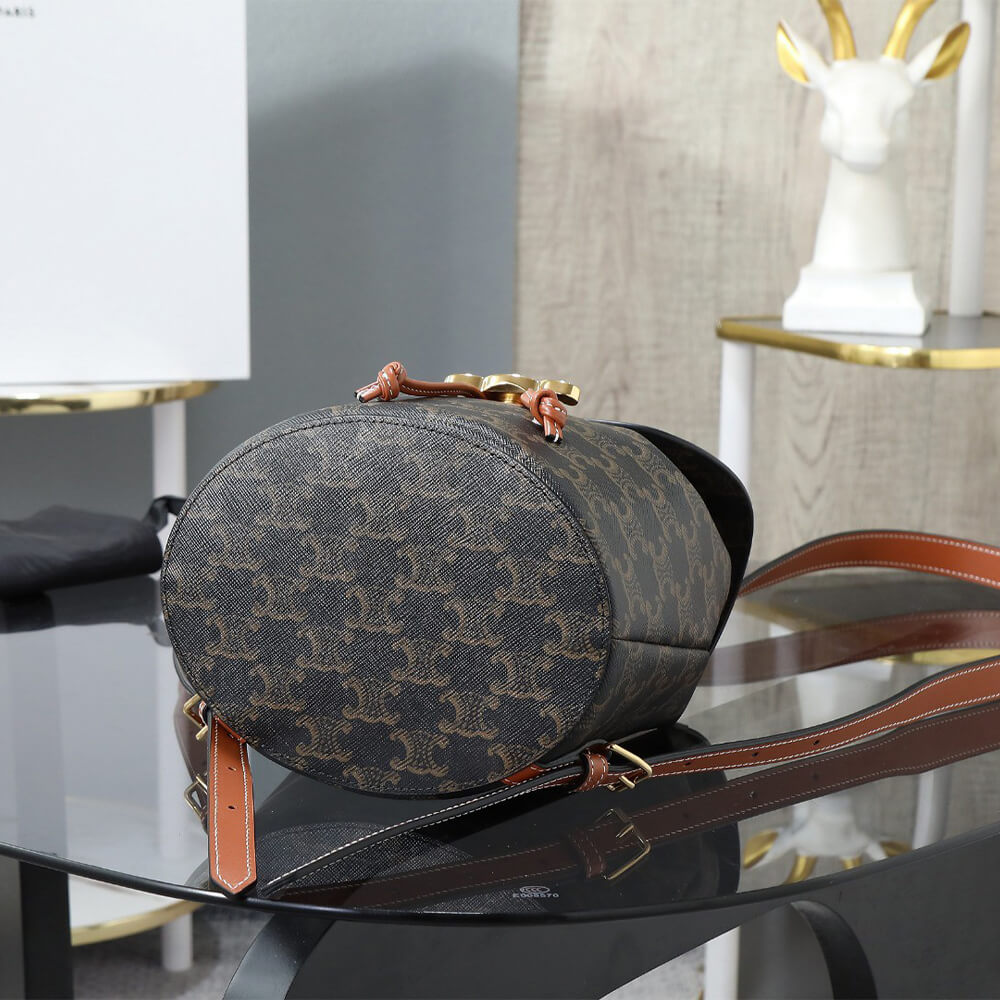 BACKPACK Ce1i*e BONNIE IN Triomphe Canvas and calfskin