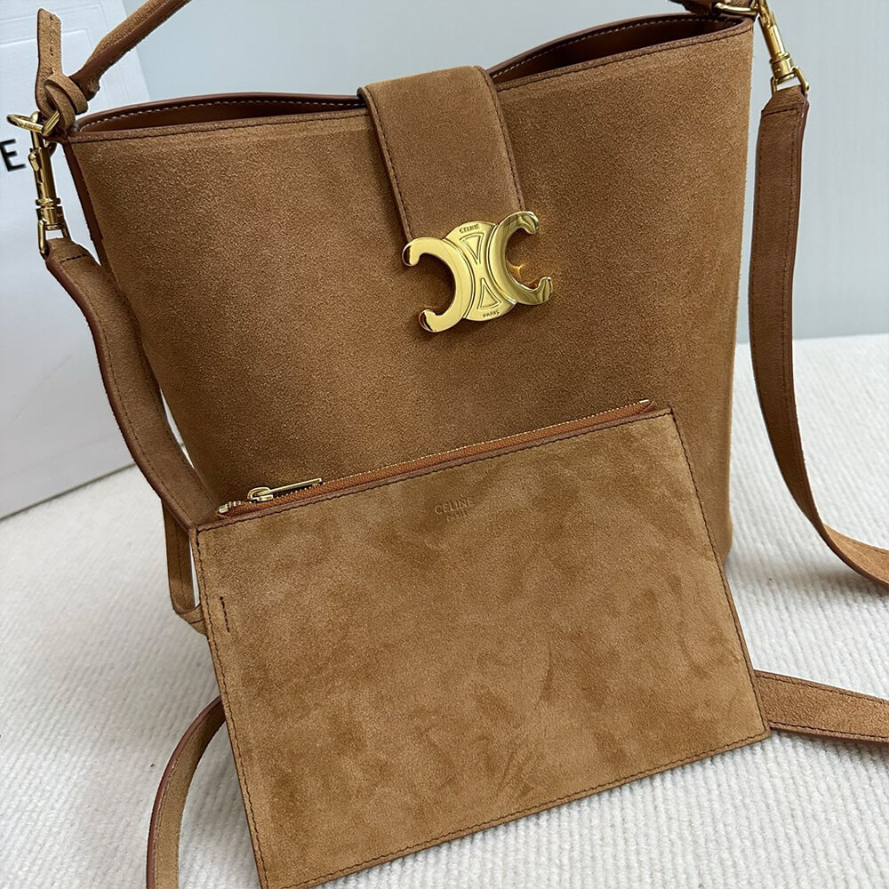 Ce1i*e MEDIUM L0visE BAG in SUEDE CALFSKIN