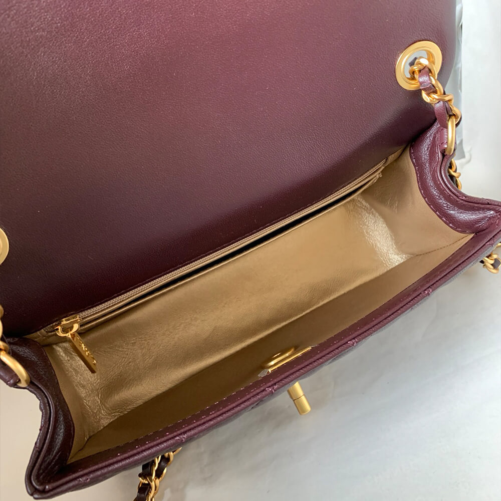 Ch**el Pearl Crush Mini Rectangular Flap(HIGH-END GRADE)